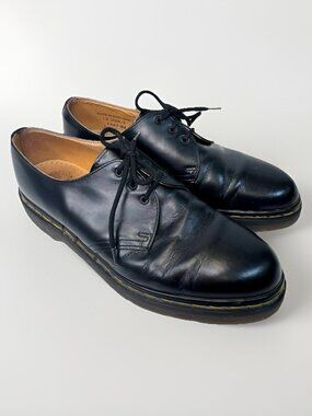 Vintage Dr. Martens 1461 Black Leather Oxford Shoes Mens UK 8 US 9 Made England